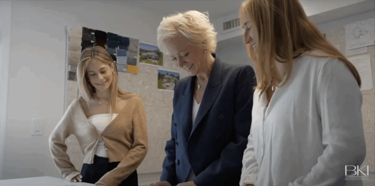 Beth Krupa with her design team in the Greenwich studio